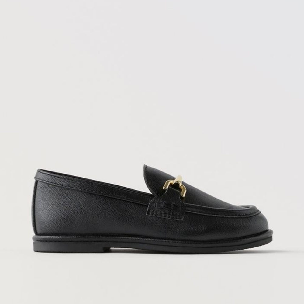 Zara SZ25 Black Buckle Loafers